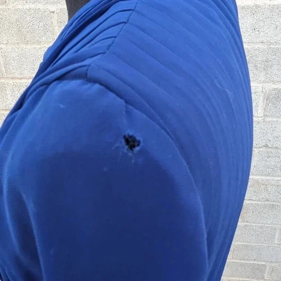 Vintage Pleated Chiffon Dress- Japanese- Robe de Command- Floor length Georgette - Picture 16 of 16